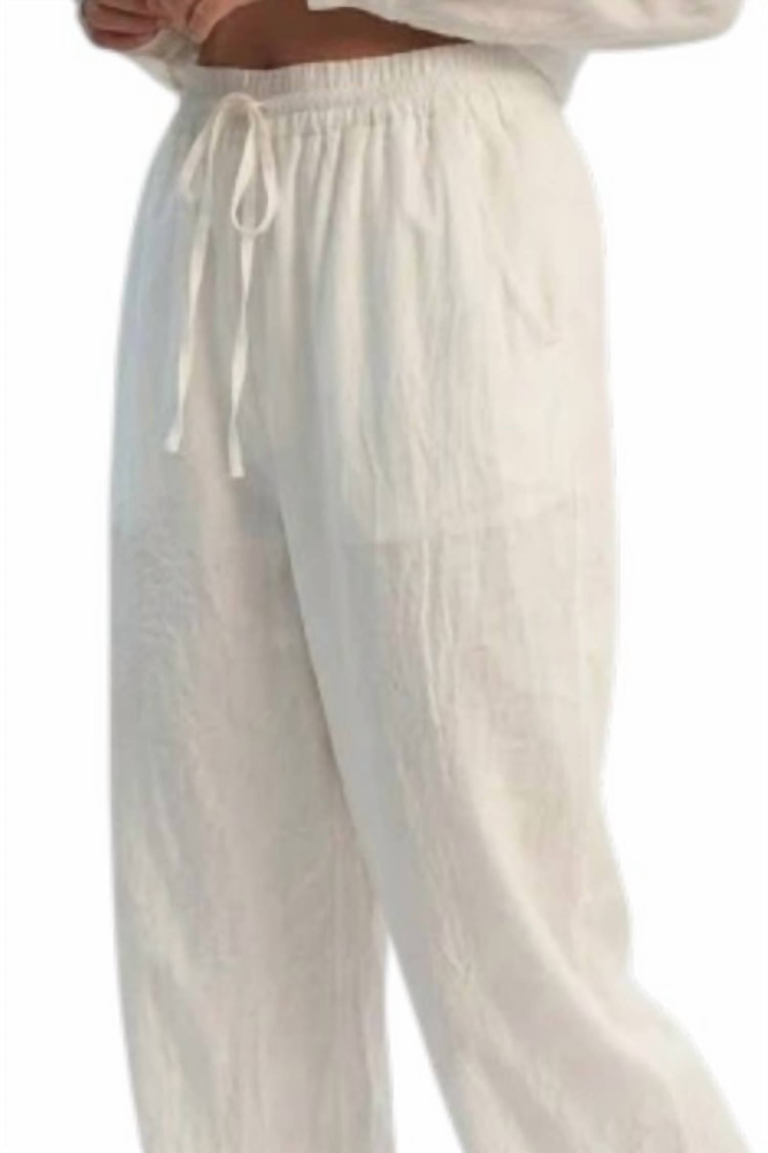 Q2 - Wide Leg Sheer Drawstring Pants
