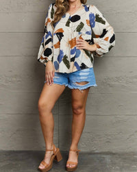 Hailey & Co - Wishful Thinking Multi Colored Printed Blouse