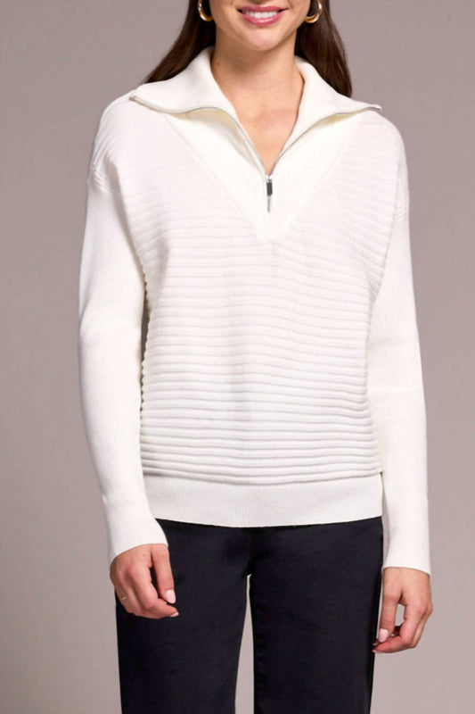 Tribal - Soft Zip-up V-neck Sweater