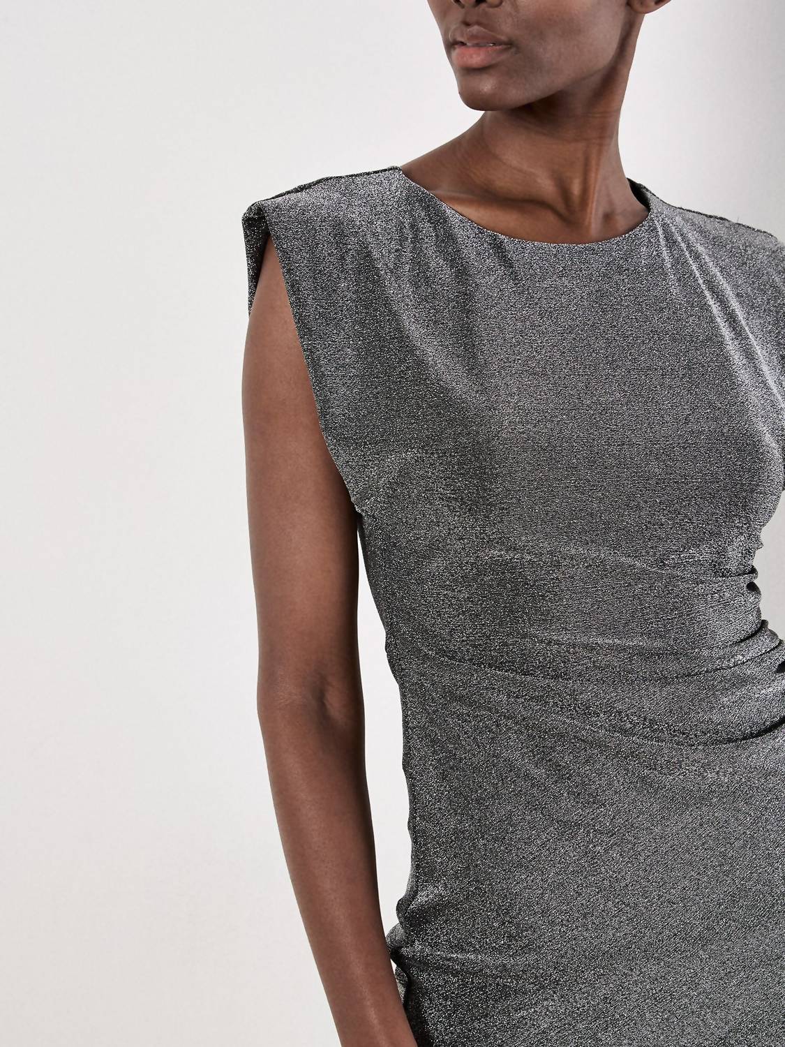 Apricot - Ruched Mini Holiday Party Dress
