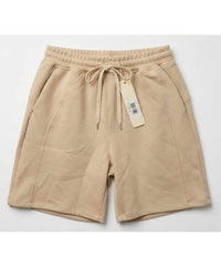 Yelete Unisex - Scuba Short With Pockets in oatmeal - women's shorts