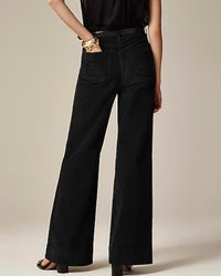 J.Crew - Women's Corduroy Wide Leg High Rise 5 Pocket Stretch Trouser