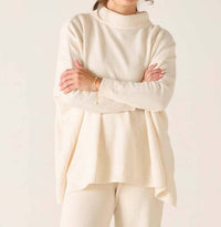 MERSEA Catalina Eversoft Chenille Sweater Top in cream - women's sweater