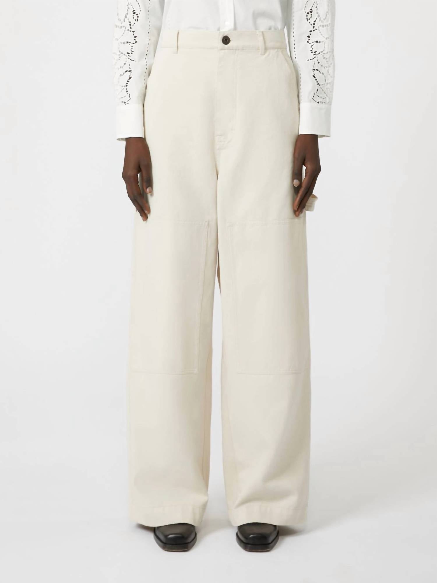 Weekend Max Mara Caronte Wide Leg Pants in ivory - women's pants