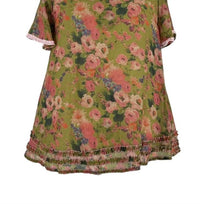 Curate - Women's Ruffle Of Love Floral Top