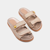 SHU SHOP Women's Blair Sandal in gold woven - women's sandal - view 9