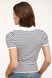 Blu Pepper - Collared Cut-out Detail Top