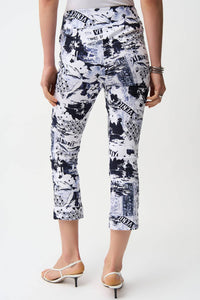 Joseph Ribkoff - Conversational Print Crop Pull-on Pants