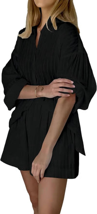 Miss Sparkling - Matching Long Sleeve Top And Short Set