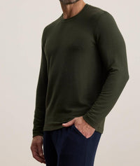 Velvet by Graham & Spencer Becker Crew Neck Sweater in dillweed - women's long sleeve top - alternate view