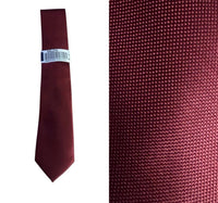 Club Room Men's Elegant Tie in burgundy - men's accessory - alternate view