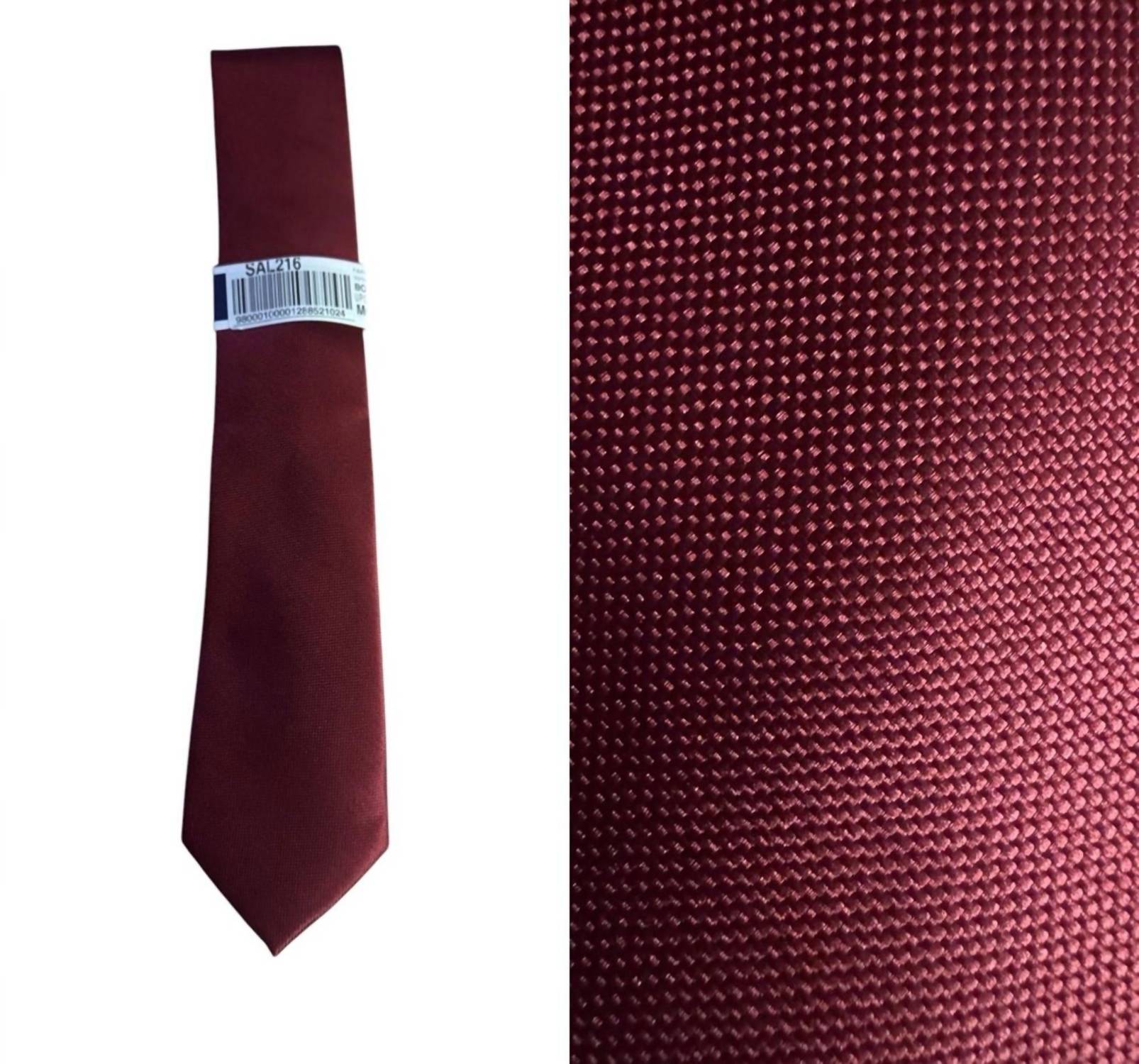 Club Room Men's Elegant Tie in burgundy - men's accessory - alternate view