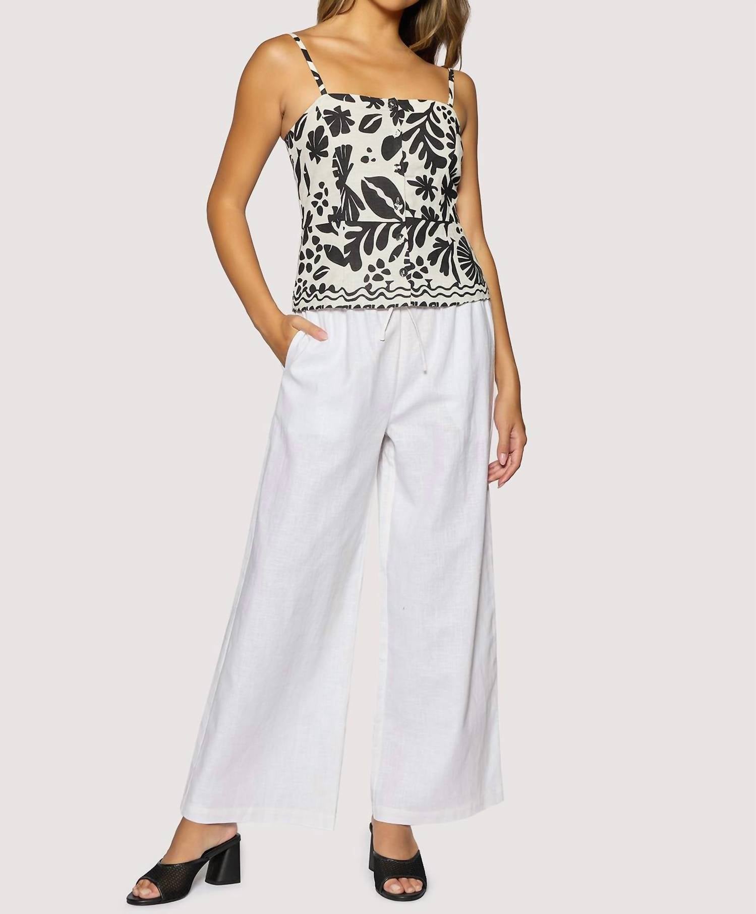 LOST + WANDER Cabrera Mist Pants in white - women's pants - view 4