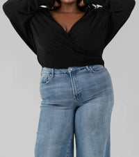 Bitte Kai Rand - Mullein Cotton Wrap Sweater - Plus Size