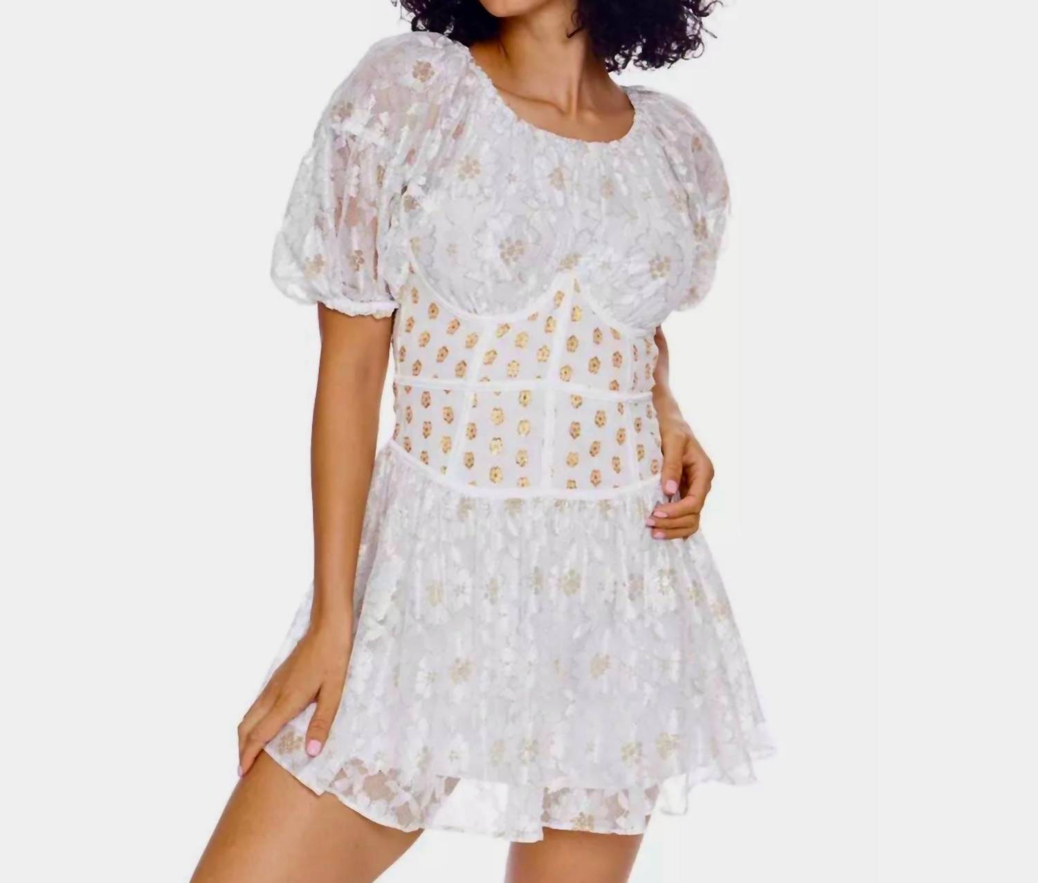 For Love & Lemons - Lupita Mini Puff Sleeve Dress