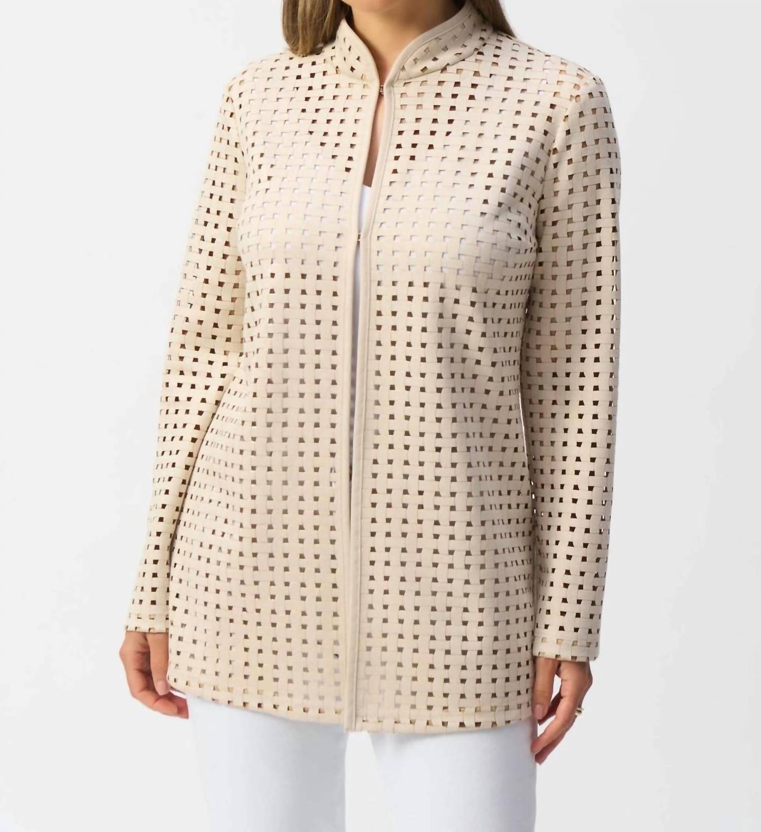 Joseph Ribkoff - Laser Cut Suede Cover Up