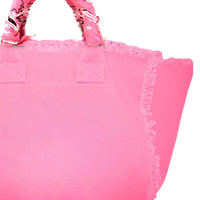 Hipchik - Women's Giraffe Crystal Fringe Canvas Tote Bag
