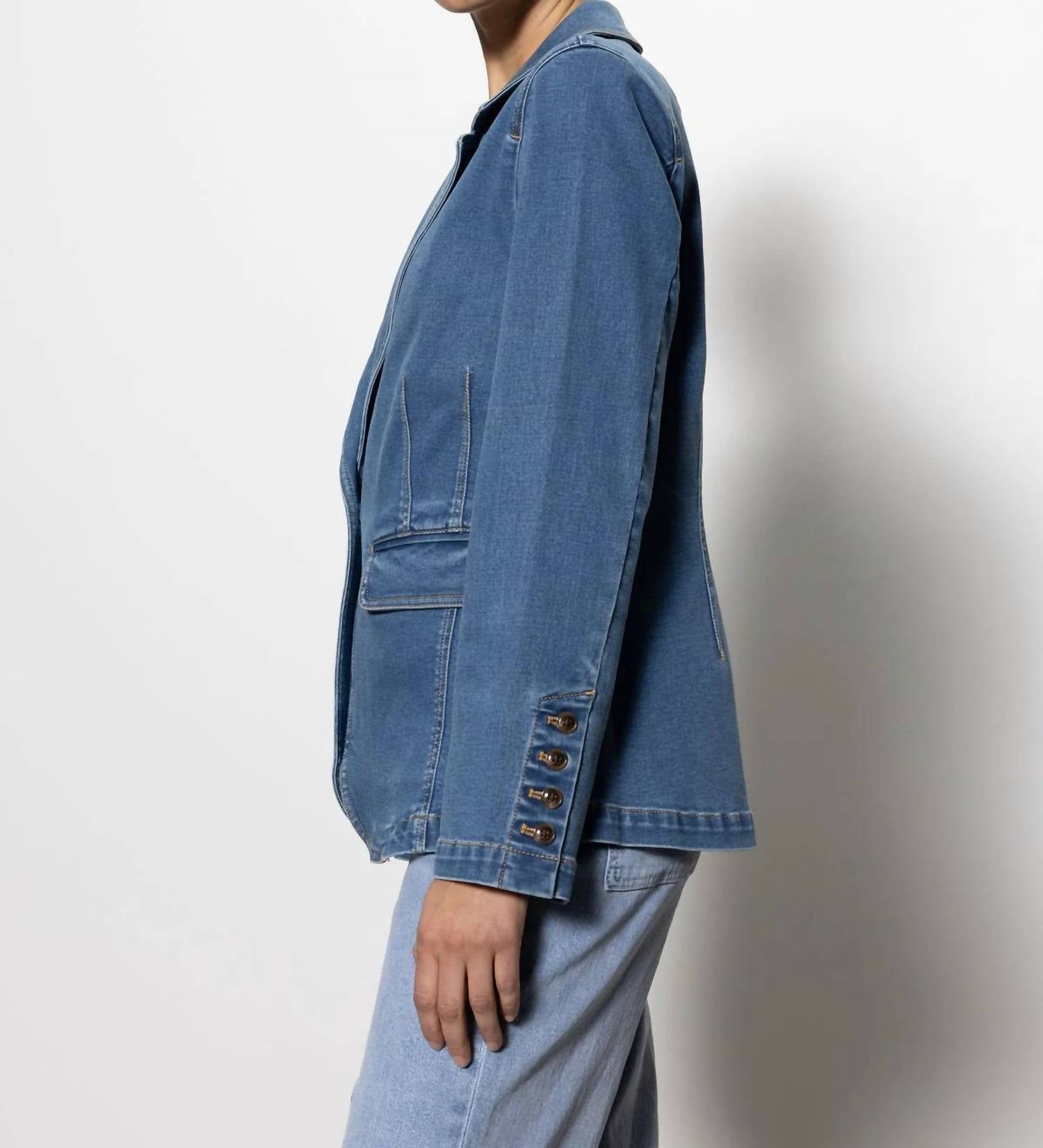 Sanctuary - Denim Sculpted Blazer