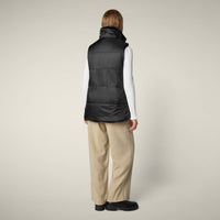 SAVE THE DUCK Faux Fur Reversible Vest in black - women's jacket - view 6