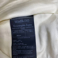 Ermenegildo Zegna Men’s Flat Front Linen Tailored Pants in ivory - men's pants - view 6