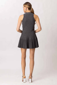 Line And Dot - Sleeveless Mock Neck Sweater Dress