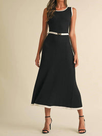 Endless Blu. - Sleeveless Midi Sweater Dress