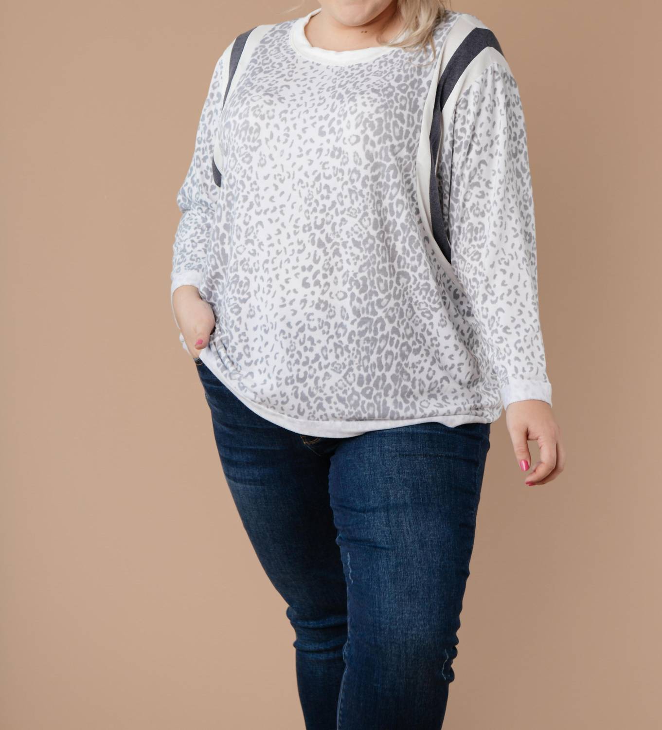 Racing Stripes Animal Print Top