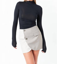 Endless Rose - Colorblock Mini Skirt