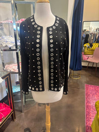Ethyl - faux suede glimmer jacket
