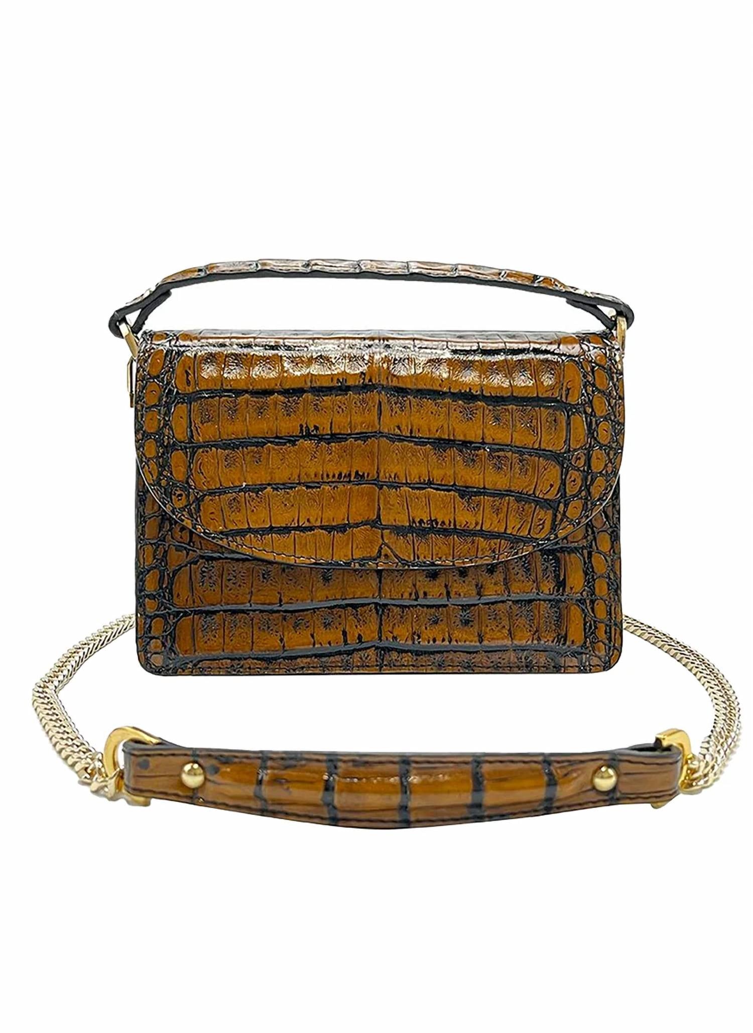 Maria Oliver - Women's Valencia Handpainted Croc Crossbody Bag