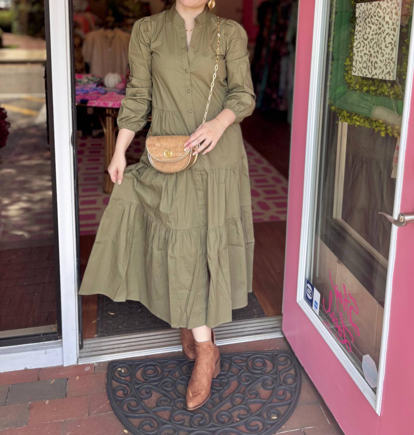 Sail To Sable - Button Front Shirt Dress