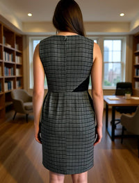 Nue By Shani - Built In Shapewear Houndstooth Pencil Dress
