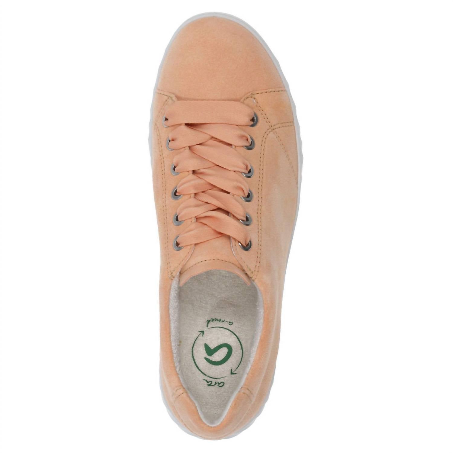 Ara Women's Alexandria Sneaker in apricot velour - women's sneaker - alternate view