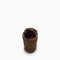 MINNETONKA Boy's Sporty Moccasin Shoes in chocolate - kids' shoe - alternate view