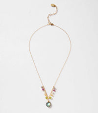 Anne Vaughan Women's Beaded Gemstone Pendant Necklace in multi - women's jewelry - alternate view