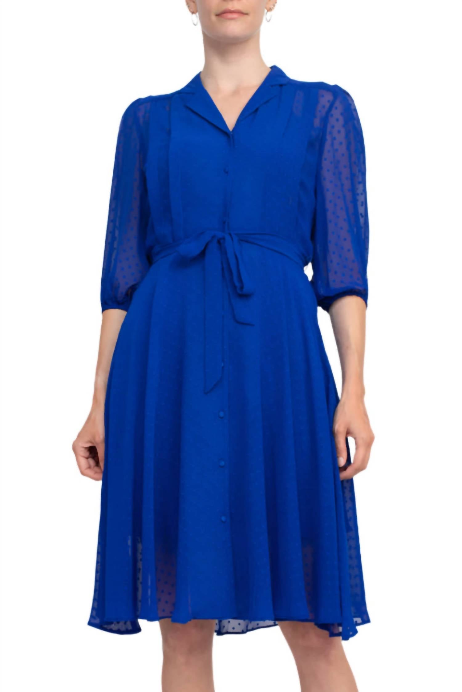 Nanette Lepore - Collared Tie Waist Dress