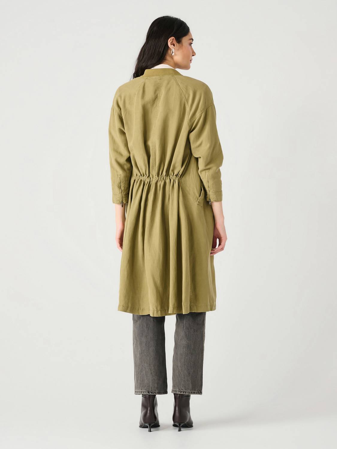 Dex - Longline Drapey Bomber Jacket
