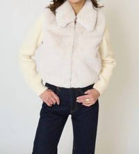 Central Park West - Gia Cropped Fur Sweater