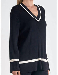 Elan - V-neck Ribbed Sweater