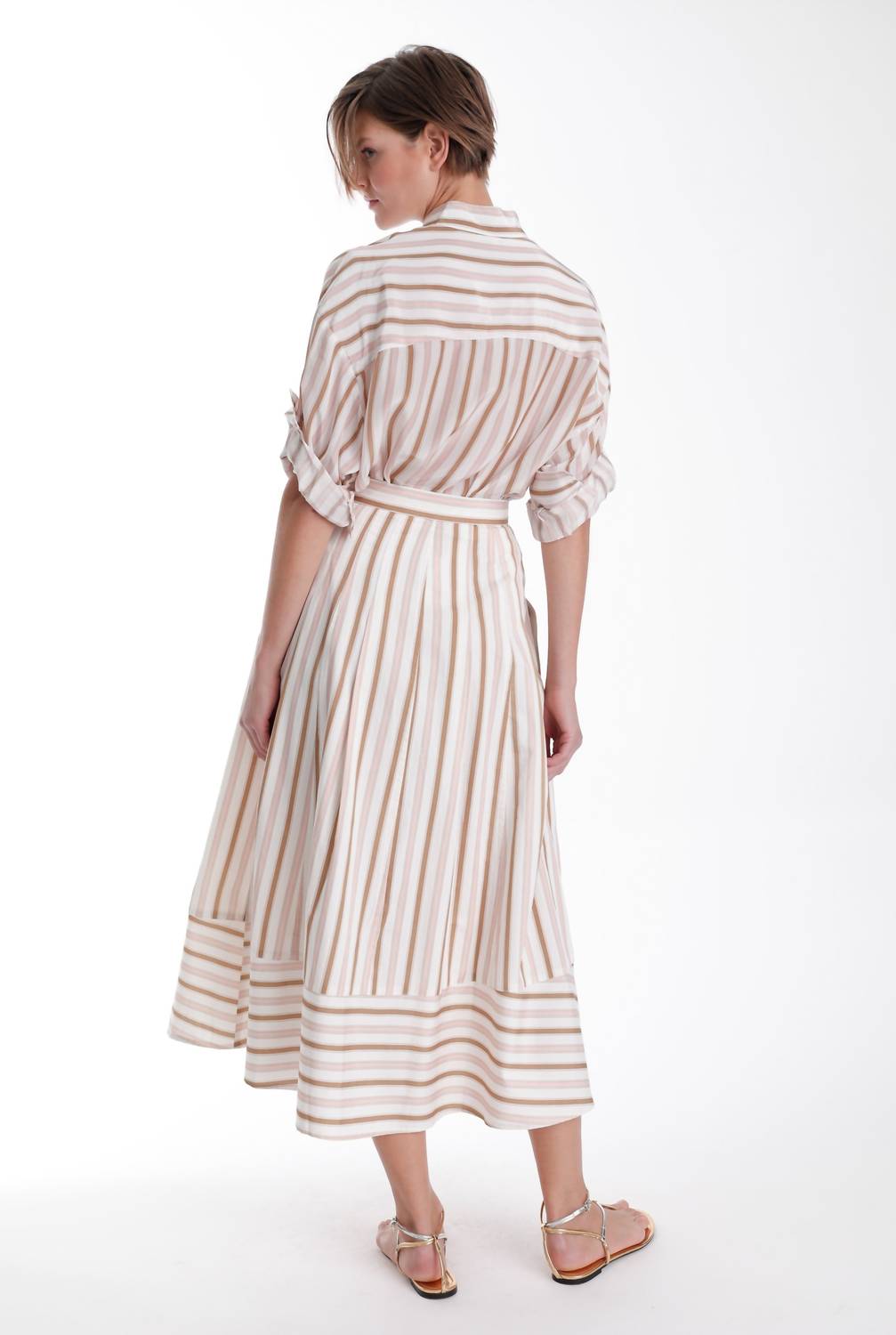 Karina Grimaldi - Spencer Striped Midi Skirt