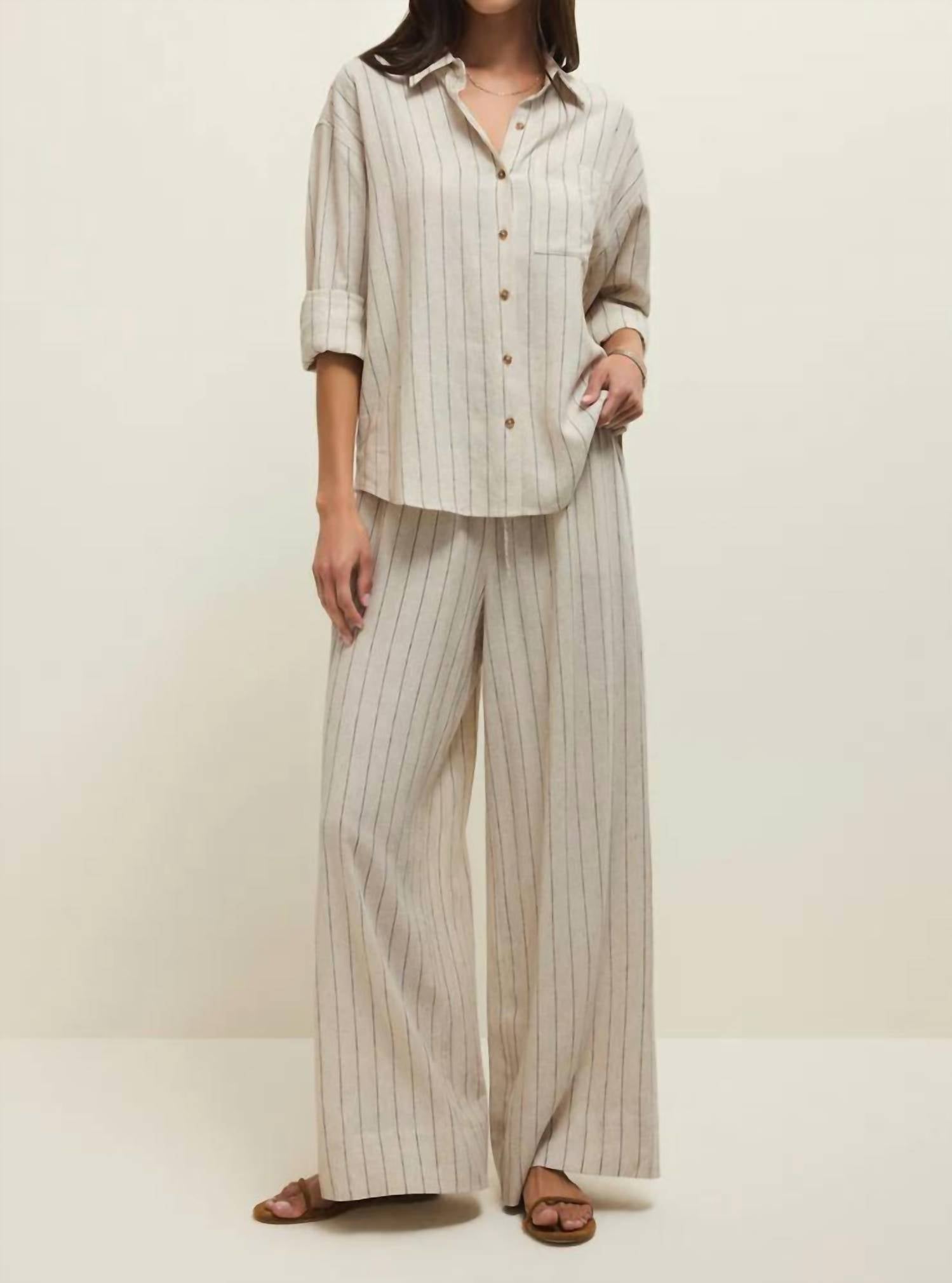 Z Supply - ALFIE STRIPED BUTTON UP TOP