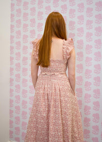 Sofie the Label Fleur Embroidered Midi Dress in blush - women's dress - view 5