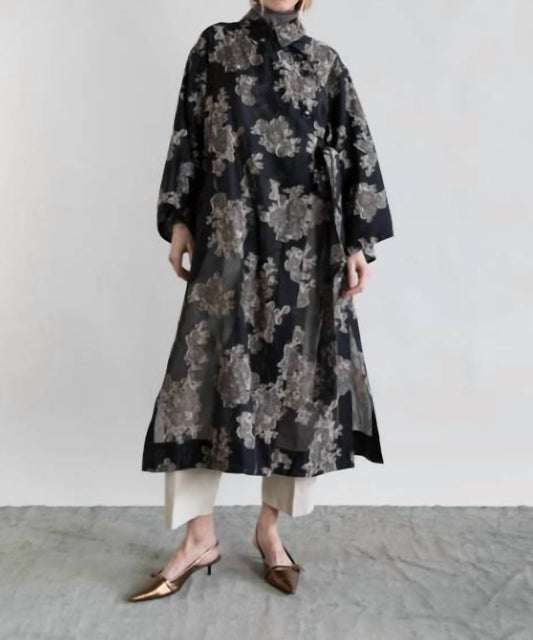 Psophia - Silver Bloom Long Kimono