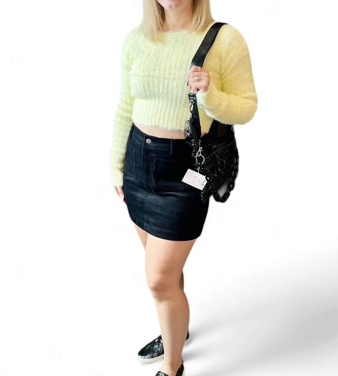 Hyfve - Corduroy High-waisted Mini Skirt