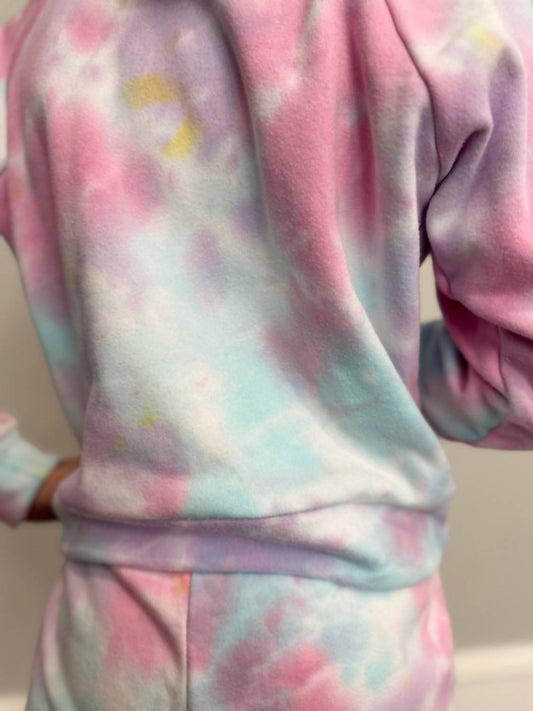 Flowers By Zoe - Girl's Tie-dye Smiley Sweatshirt