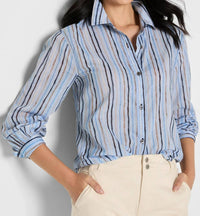 Nic + Zoe - Drifty Painted Stripe Shirt