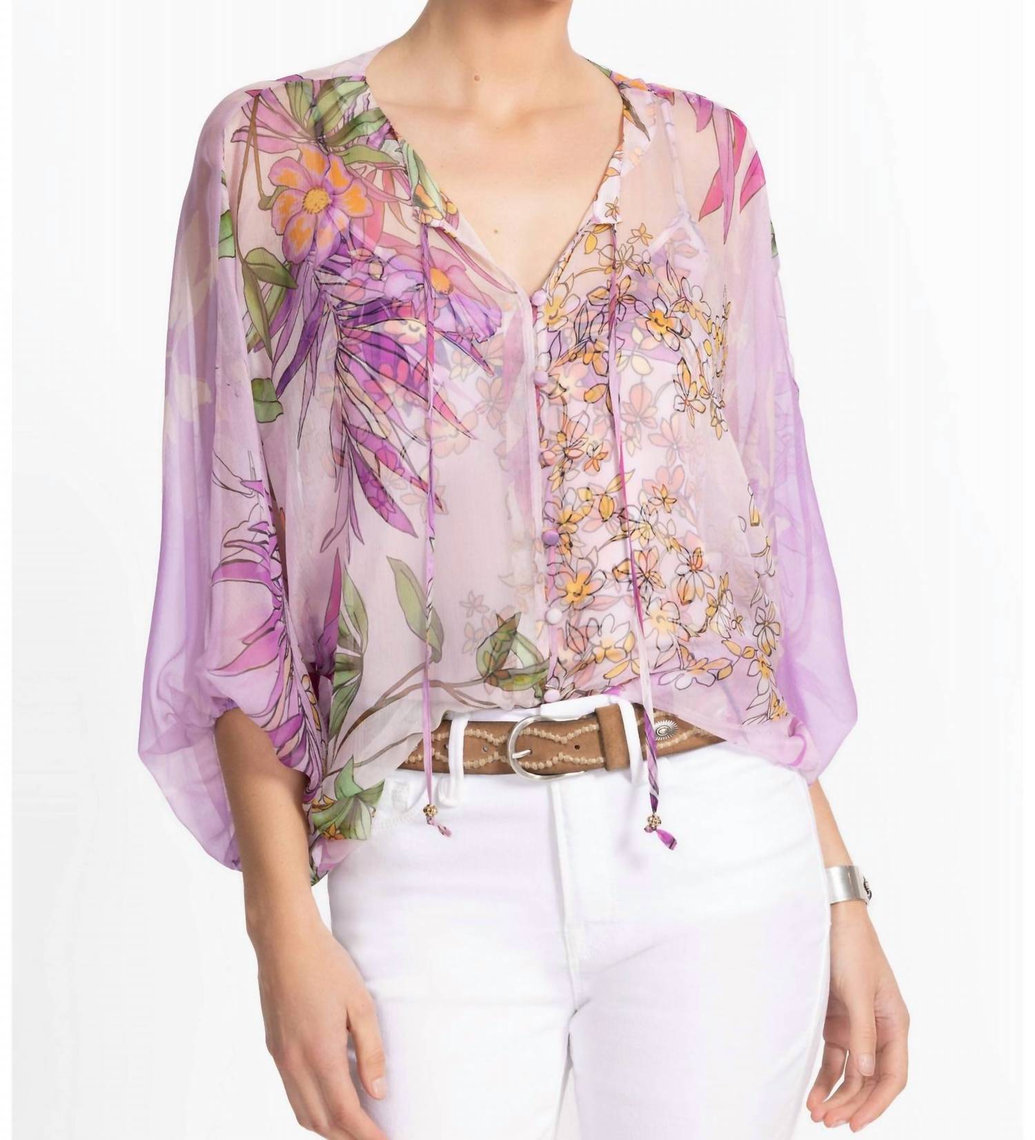 Johnny Was - Harlyn Button Front Blouse Plus