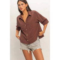 Hyfve - Button Up Collared Short Sleeve Shirt