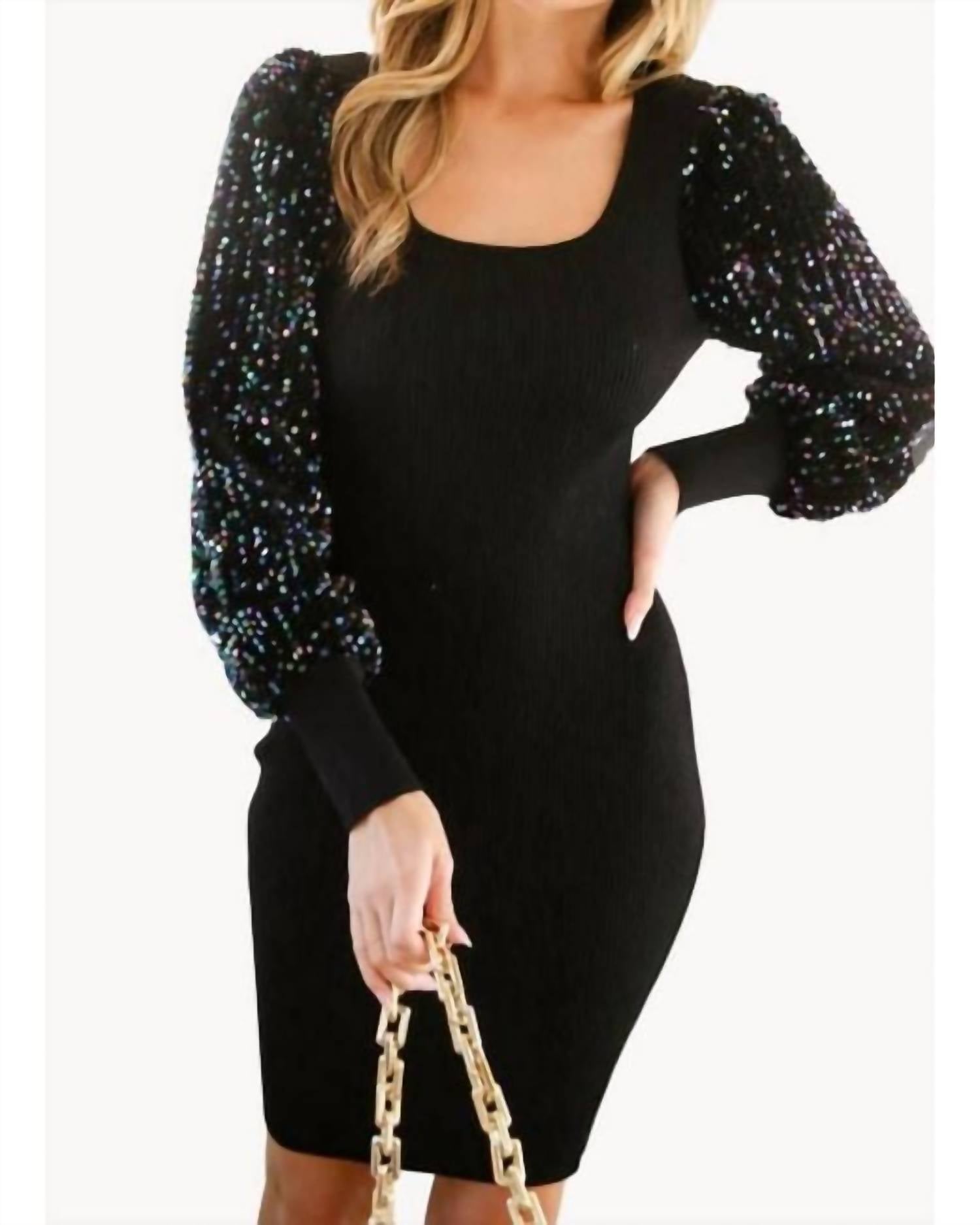Vine & Love - Square Neck Line Bodycon Dress