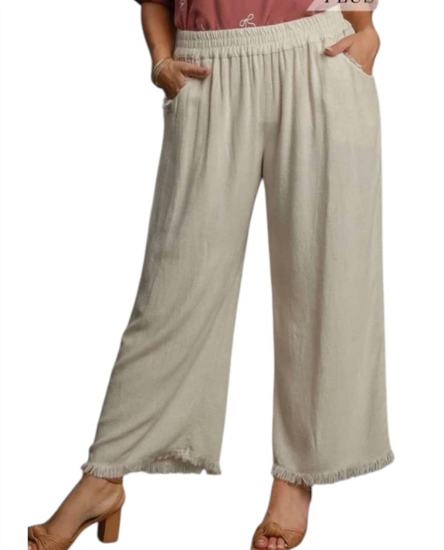 umgee Miss You Much Pant in oatmeal - women's pants